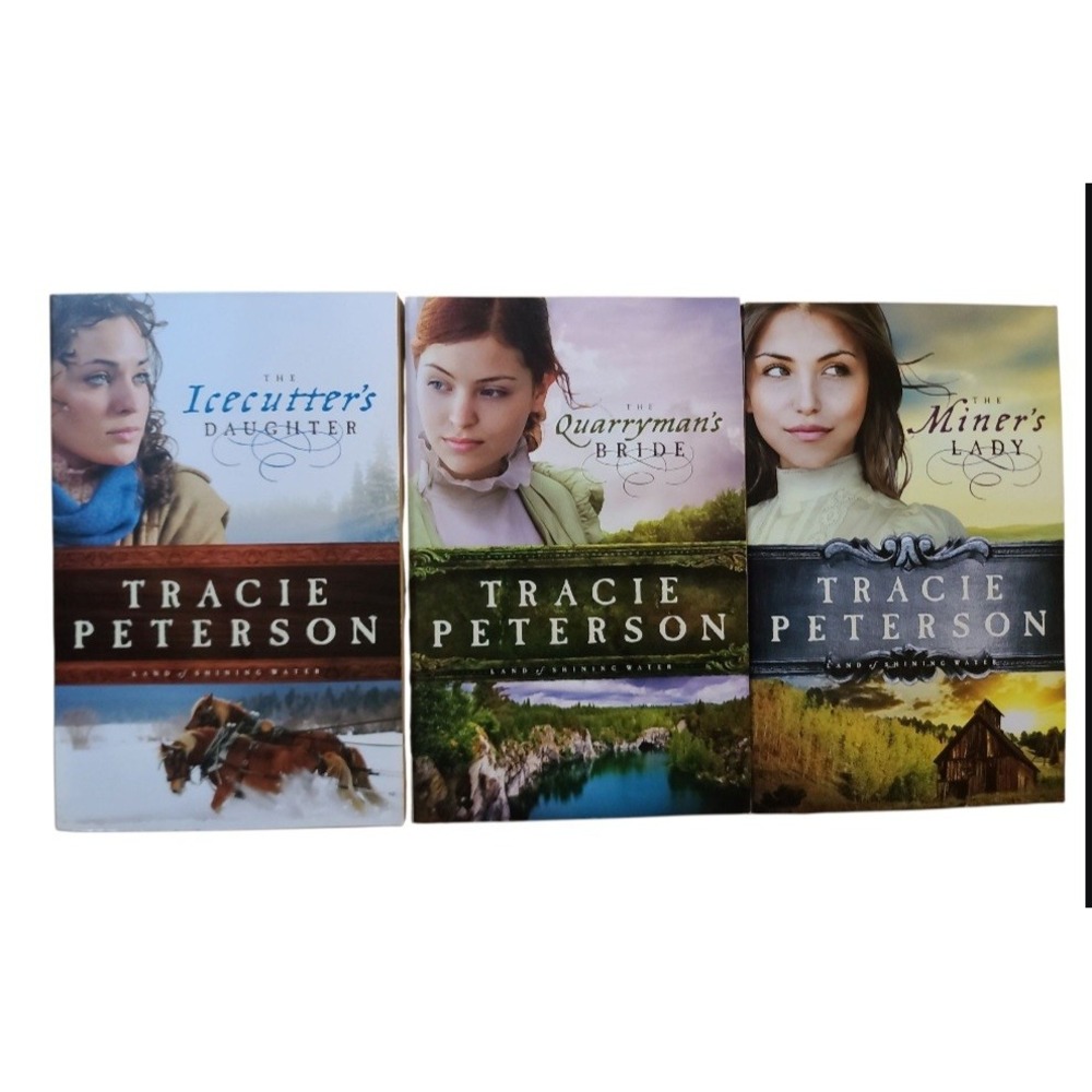 Tracie Peterson Land of Shining Water 3 Book set Icecutters, Quarrymans,Miners
